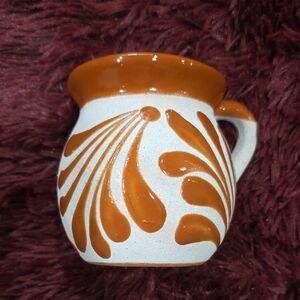 Handcrafted Ceramic Mug With Brown Orange Accents  $28 Each Cafe Talavera Taza
